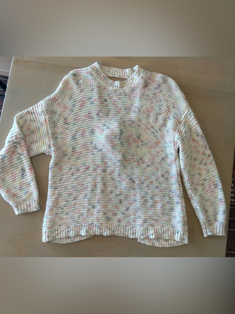 Speckled Cream Crewneck Sweater
